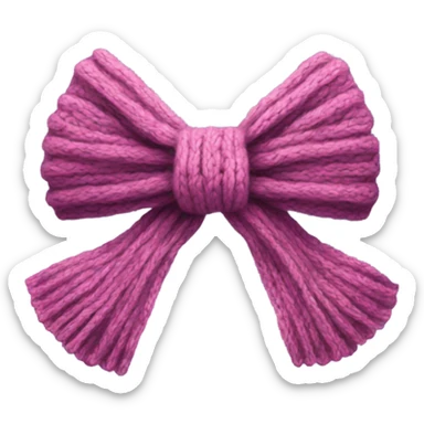 Knit scarf with bow design sticker