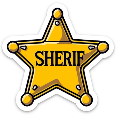 western sheriff badge sticker