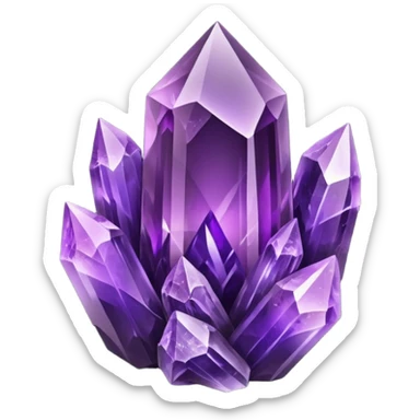 raw purple crystal sticker