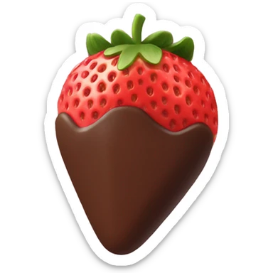 a chocolate covered strawberry sticker