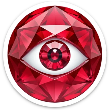 ruby with eyes  sticker