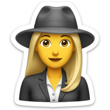 out-of-office-female-wearing-hat sticker