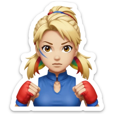 rainbow mika street fighter sticker