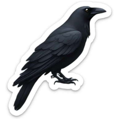 Crow-in-cementery sticker
