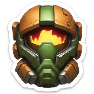 Doom slayer kill monster sticker