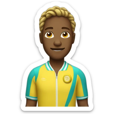 Humanlike Banana in a tennis uniform sticker