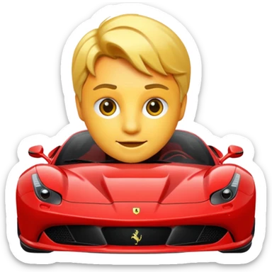 make a emoji of ferrari sticker