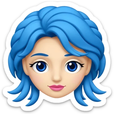 Crie uma rosa azul, com espinhos sem ser pessoas,  sticker