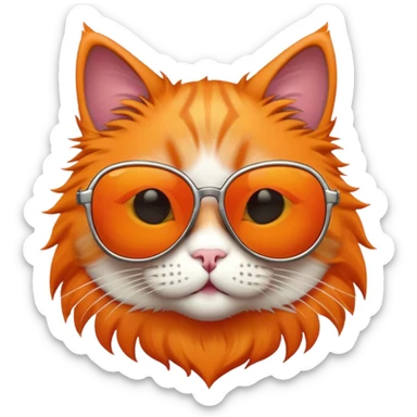 Cat with sunglasses sticker