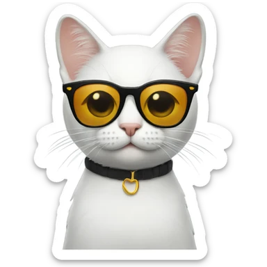 Cat with sunglasses sticker