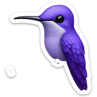 Violet hummingbird sticker