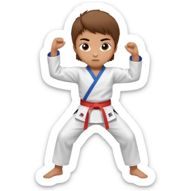Taekwondo pose Kid  sticker