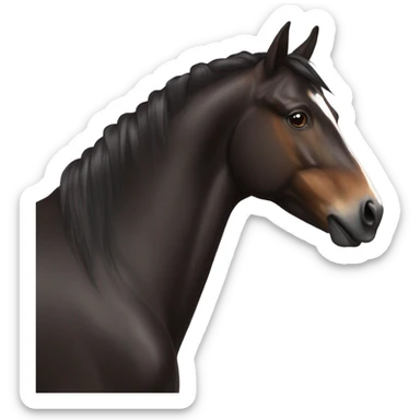 Dark brown horse sticker