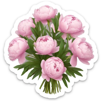 Peonies bouquet  sticker
