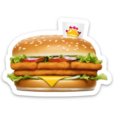 Burger King original chicken sandwich one sticker