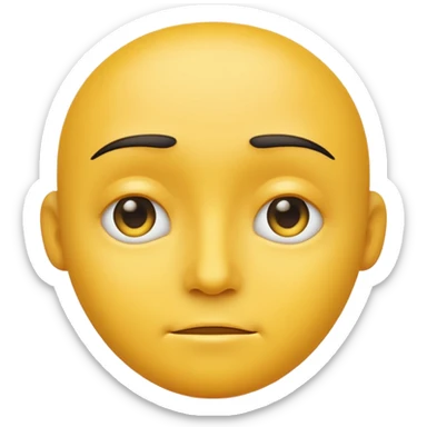 side eye emoji, simple, yellow face sticker