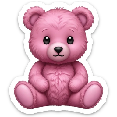 Pink teddy bear sticker