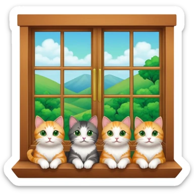 Cats on Windowsills sticker