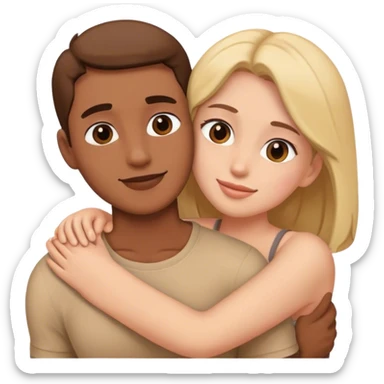 Couple hug sticker