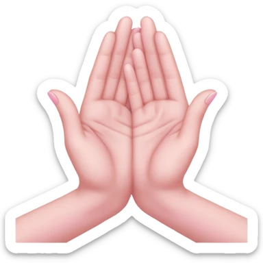 pray hands perfect soft pink sticker