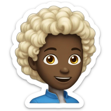 Un jeune congolais, les cheveux bleus et qui a das dents de vampire. sticker