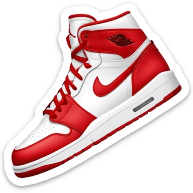 Red and white air jordon sticker