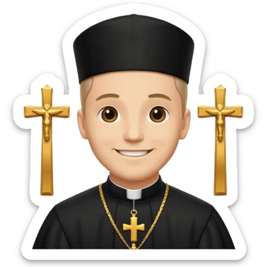 The priest presiding over the wedding sticker