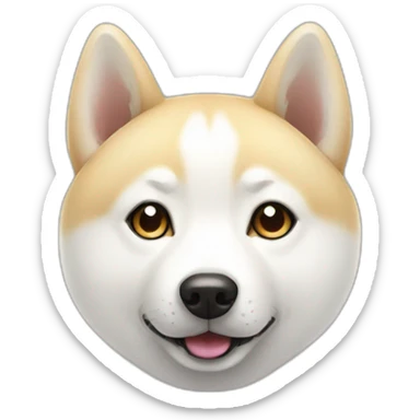 white shiba inu sticker