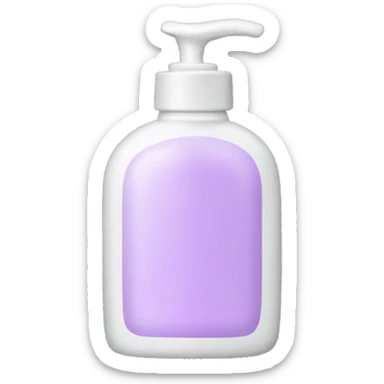 Light purple lotion bottle sticker
