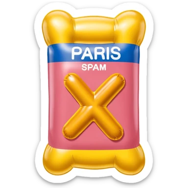  paris SPAM meat jeff koons style inflatable sculpture art painting  sticker