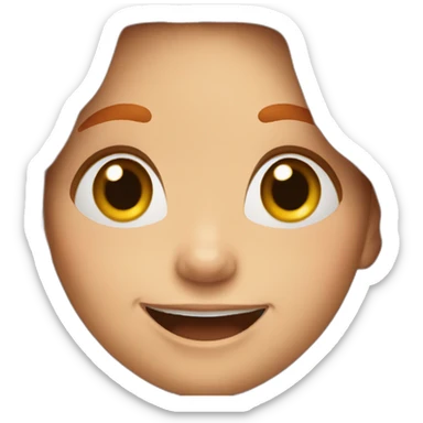 Girl with Redheads hair down laughing  sticker