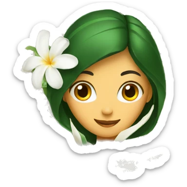 Open book with jasmine between pages sticker