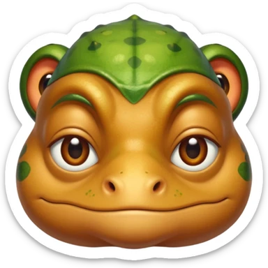 a guy that's south Indian with a square head a frog snout sticker
