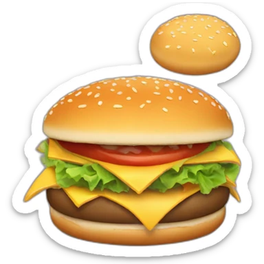 un hamburger qui mange un hamburger sticker