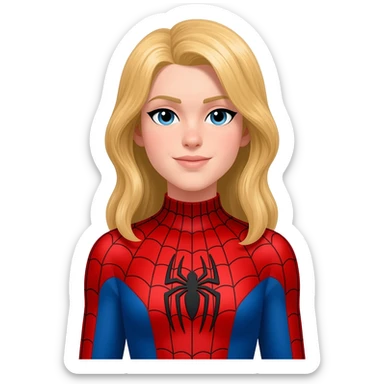 Sipiderman sarışın kadın sticker