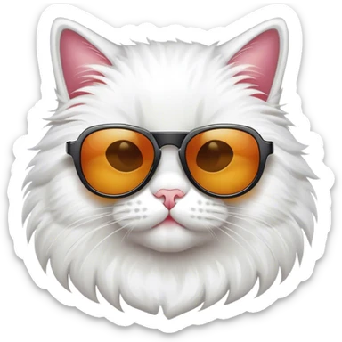 Cat with sunglasses sticker