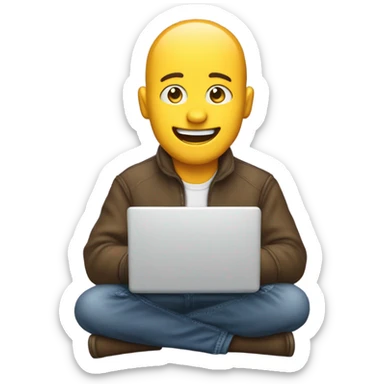 emoji qui monte un pc  sticker