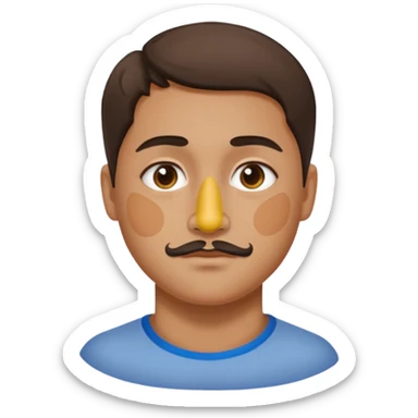 Paint on only nose, half body, shape face. sticker