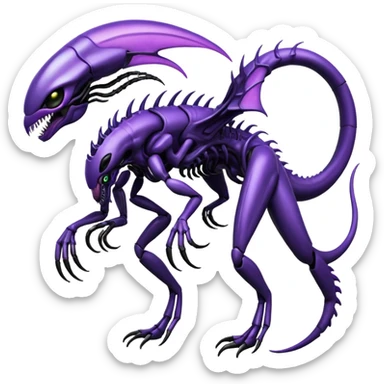 Abstract Venom-Xenomorph-Genesect-Lunala-ET-hybrid-fantasy-creature (full body) sticker