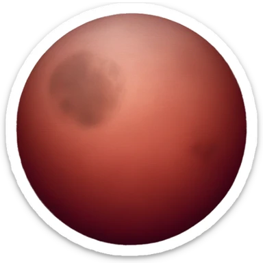 Dark red moon sticker