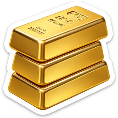 3 gold bars sticker