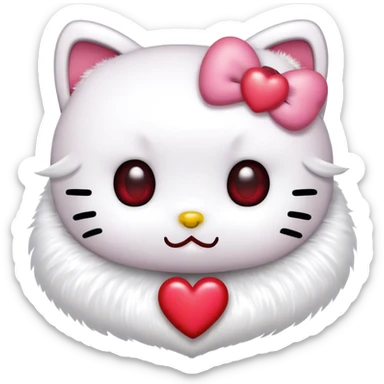 Hello kitty with heart eyes sticker