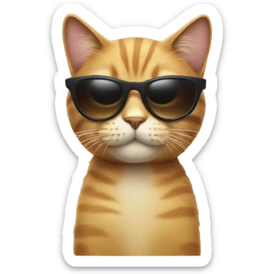 Cat with sunglasses sticker