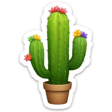 Cactus rainbow sticker