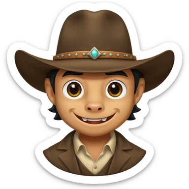 toothless dogman wearing a stetson sticker
