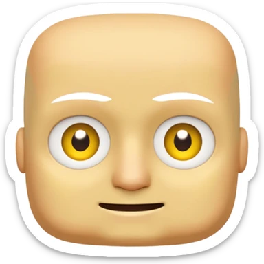 An Roblox Noob Face With An Normal expresion (Just An Bald Yellow Square With Eyes And Mouth) (An Litelar Yellow Square) sticker