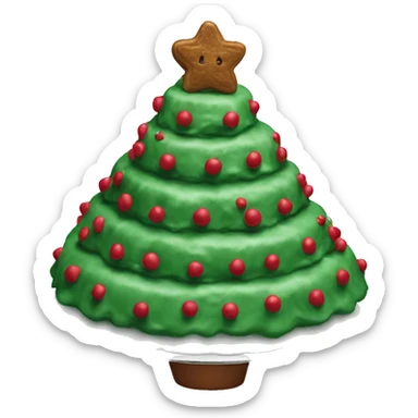 Little Debbie Christmas tree cake sticker