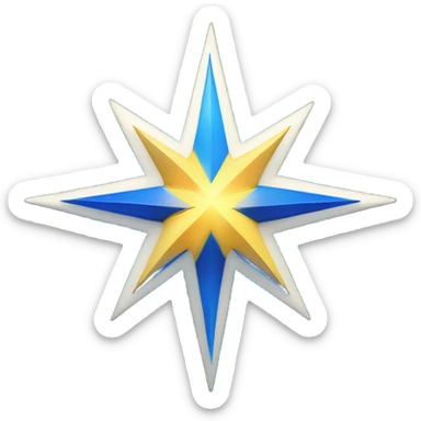 navi blue star sticker