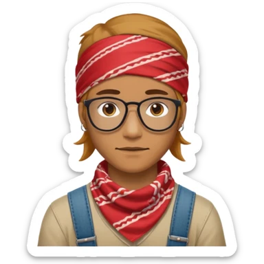 bandana hipster sticker