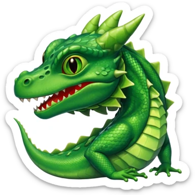 Dragon breathing frog instead of fire sticker